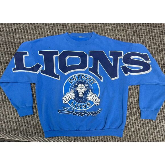 Fruit of the Loom Other - Vintage Detroit Lions Spellout Crewneck